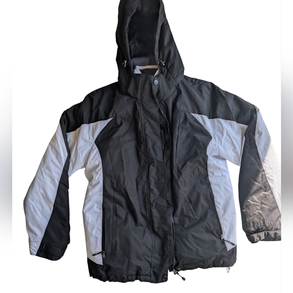 St. John's Bay Black and White Coat Women's Large